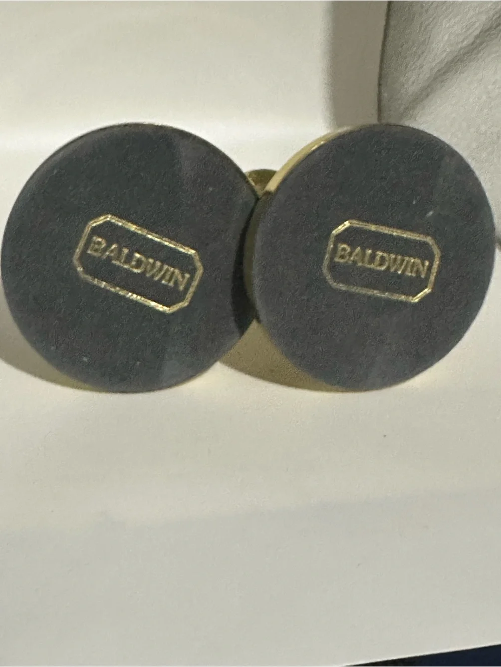 Baldwin vintage Polished Brass Candlestick Holders - Pair